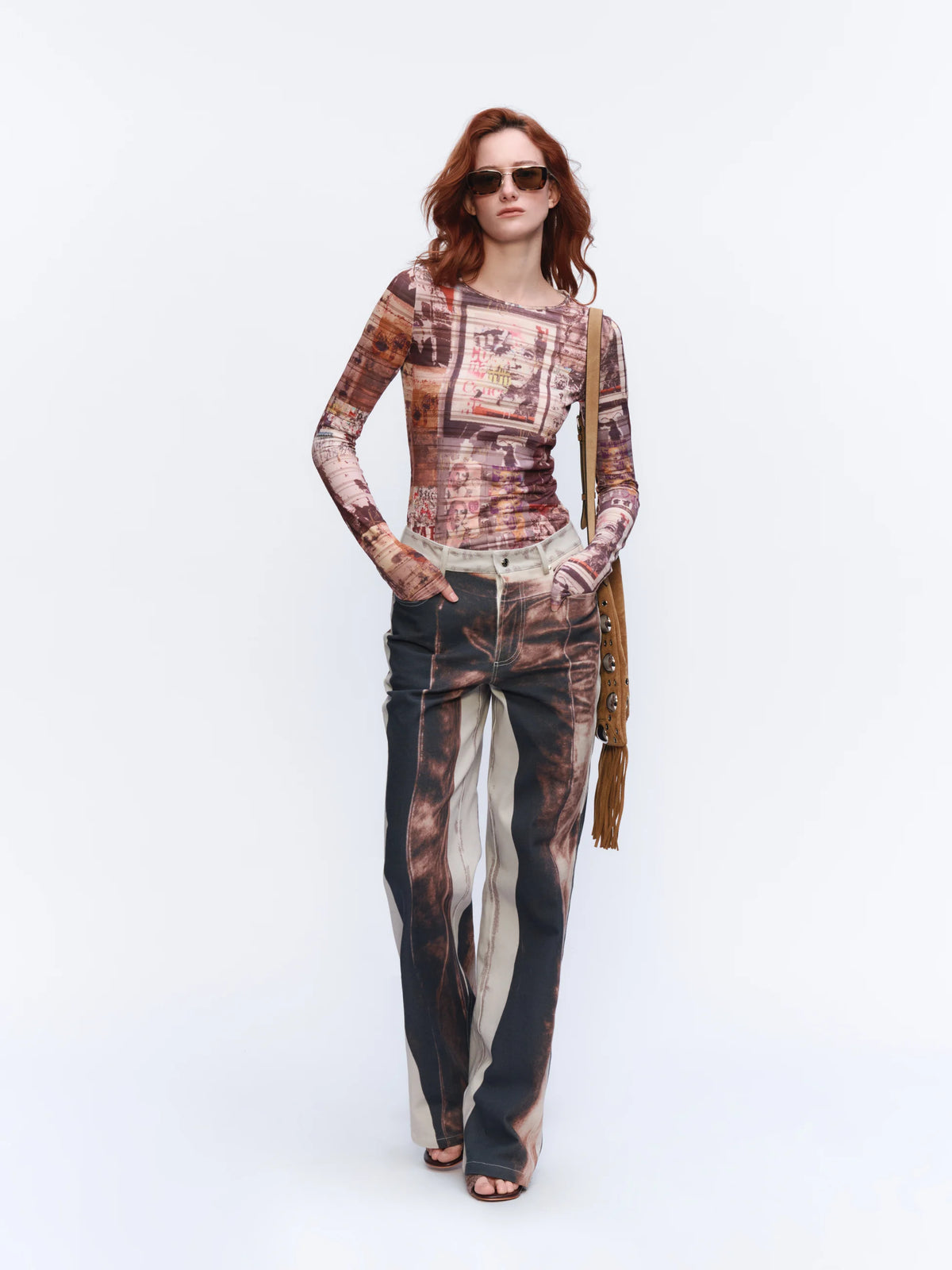 Graffiti-Print Long-Sleeve T-Shirt - styling look