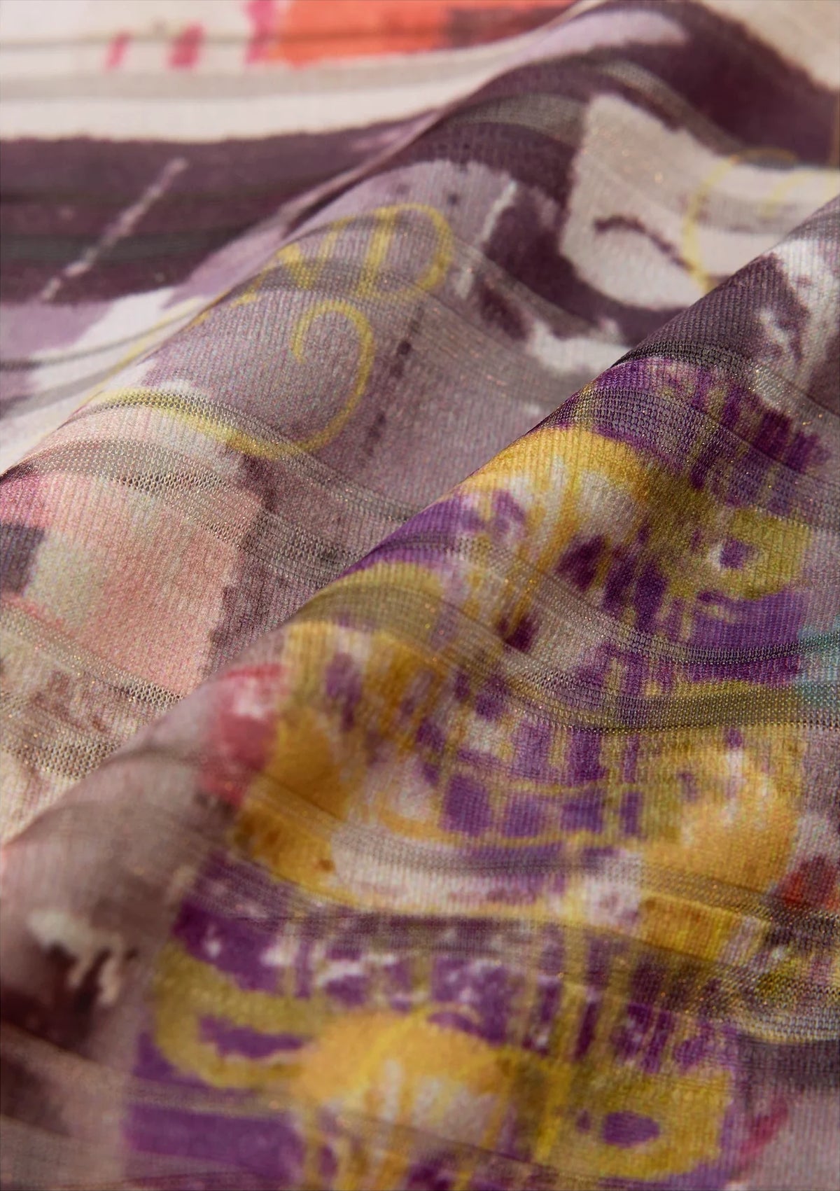 Graffiti-Print Long-Sleeve T-Shirt - printed fabric texture