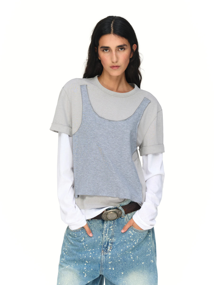 Layered Long-Sleeve T-Shirt - model photograph 1
