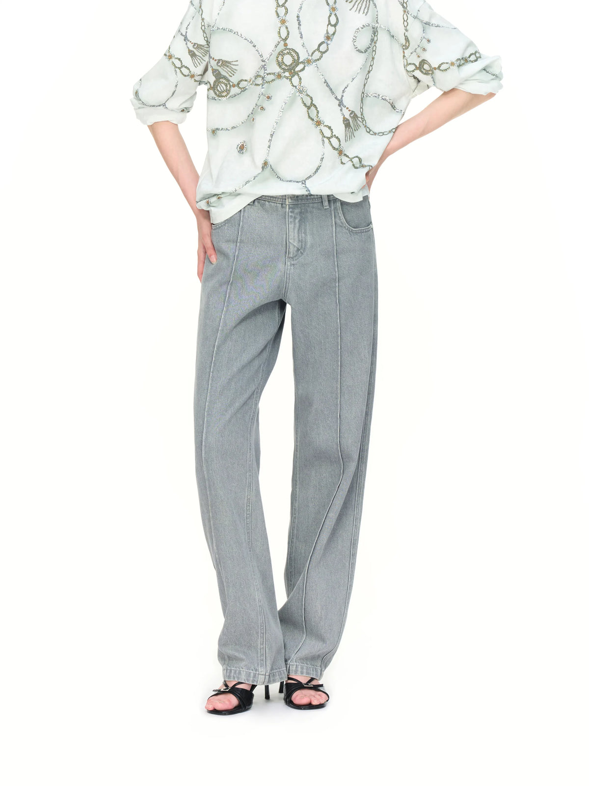 Zip-Hem Cargo Jeans - model photograph 2