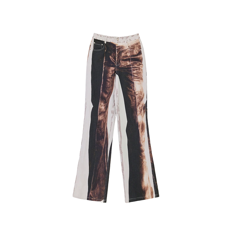 Double-Print Straight-Leg Jeans — product still life