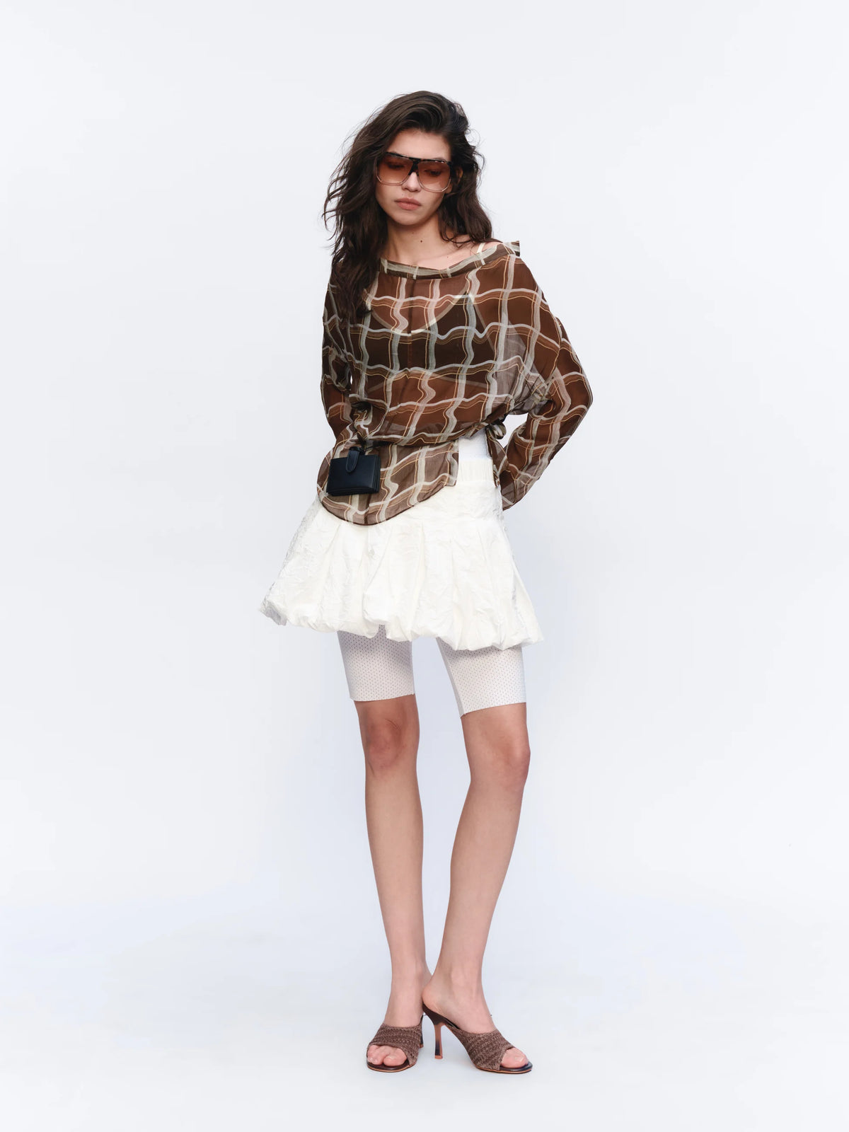 Layered Bubble Mini Skirt - model photograph 5