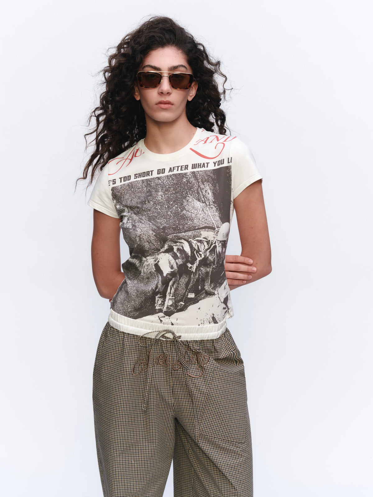 Graphic Cropped T-Shirt — front