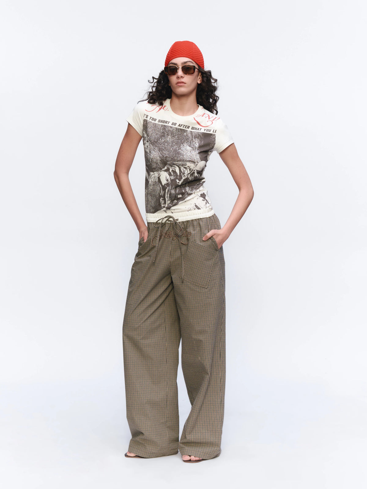 Graphic Cropped T-Shirt — full look