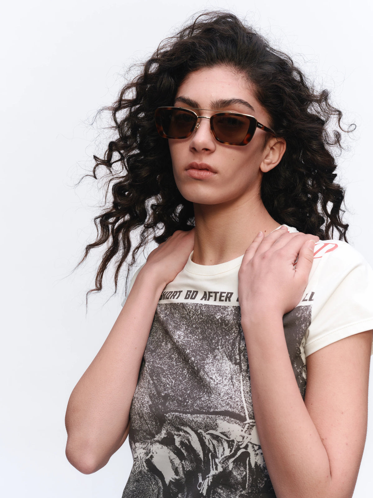 Graphic Cropped T-Shirt — alternate front