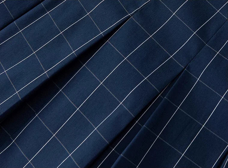 Asymmetric Checked Pleated Mini Skirt - asymmetric pleat construction