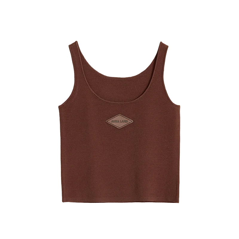 Logo-Patch Cropped Tank — product still life
