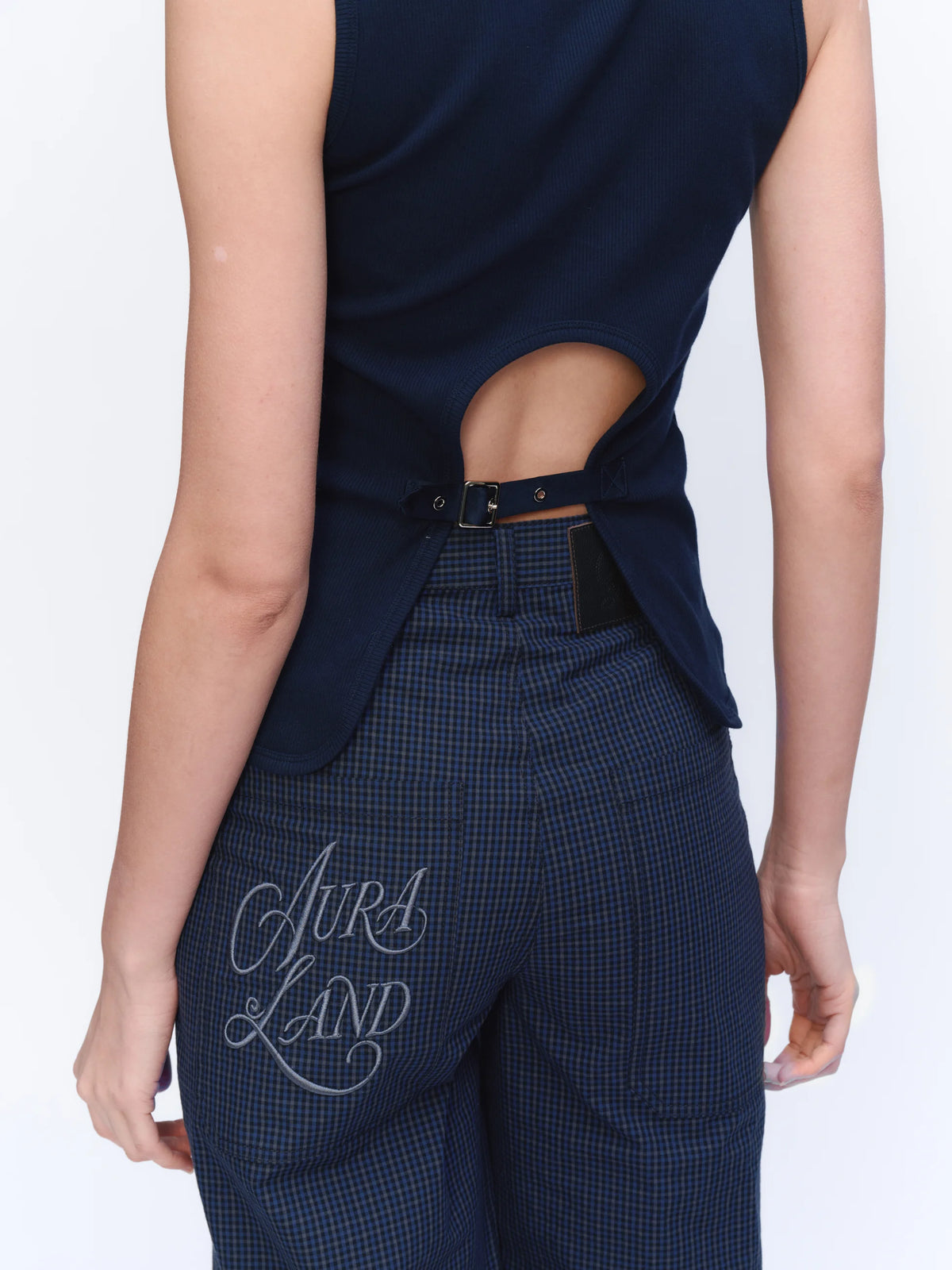Cutout Logo Tank — model photograph