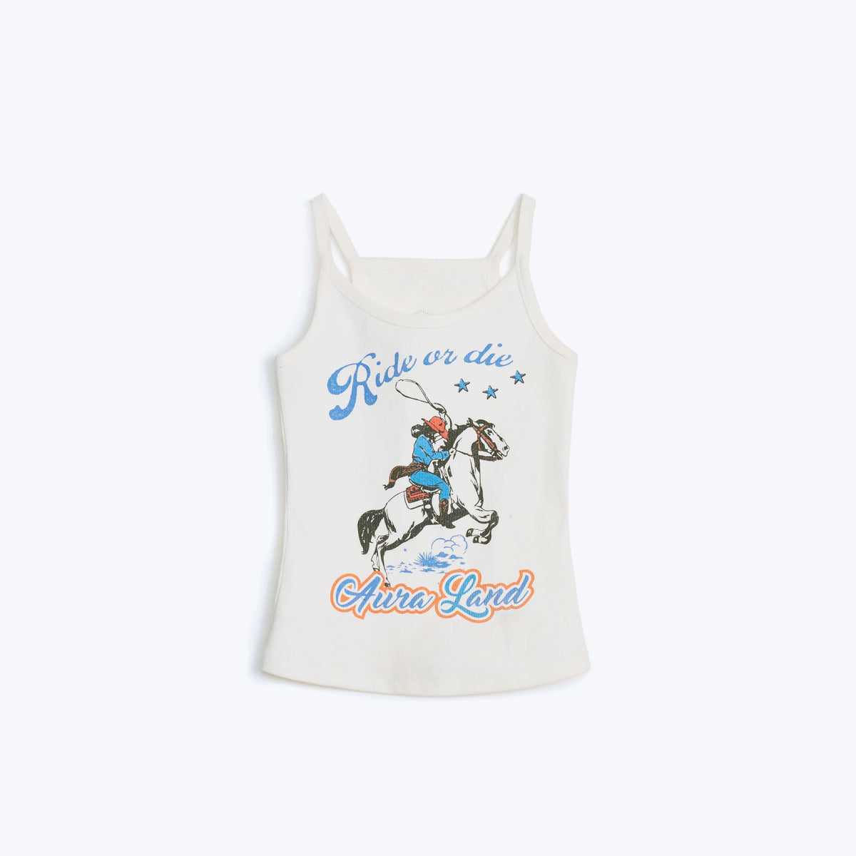Western Graphic Tank — product flat lay