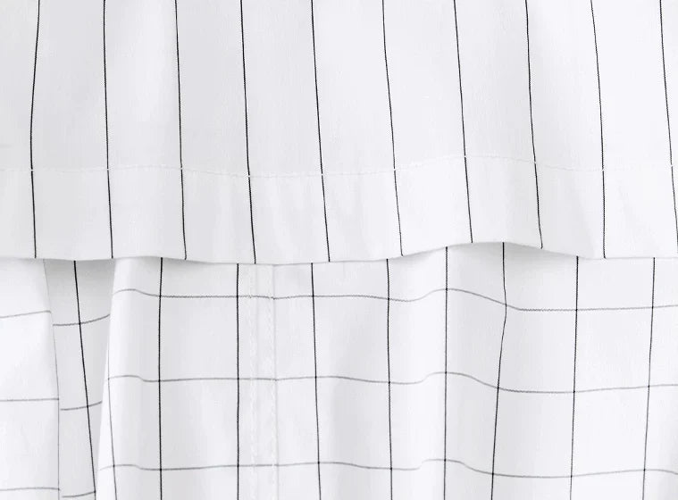 Striped Cropped Zip Jacket - contrasting fabric panel