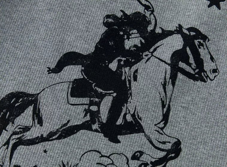Western Graphic Tank - printed graphic detail