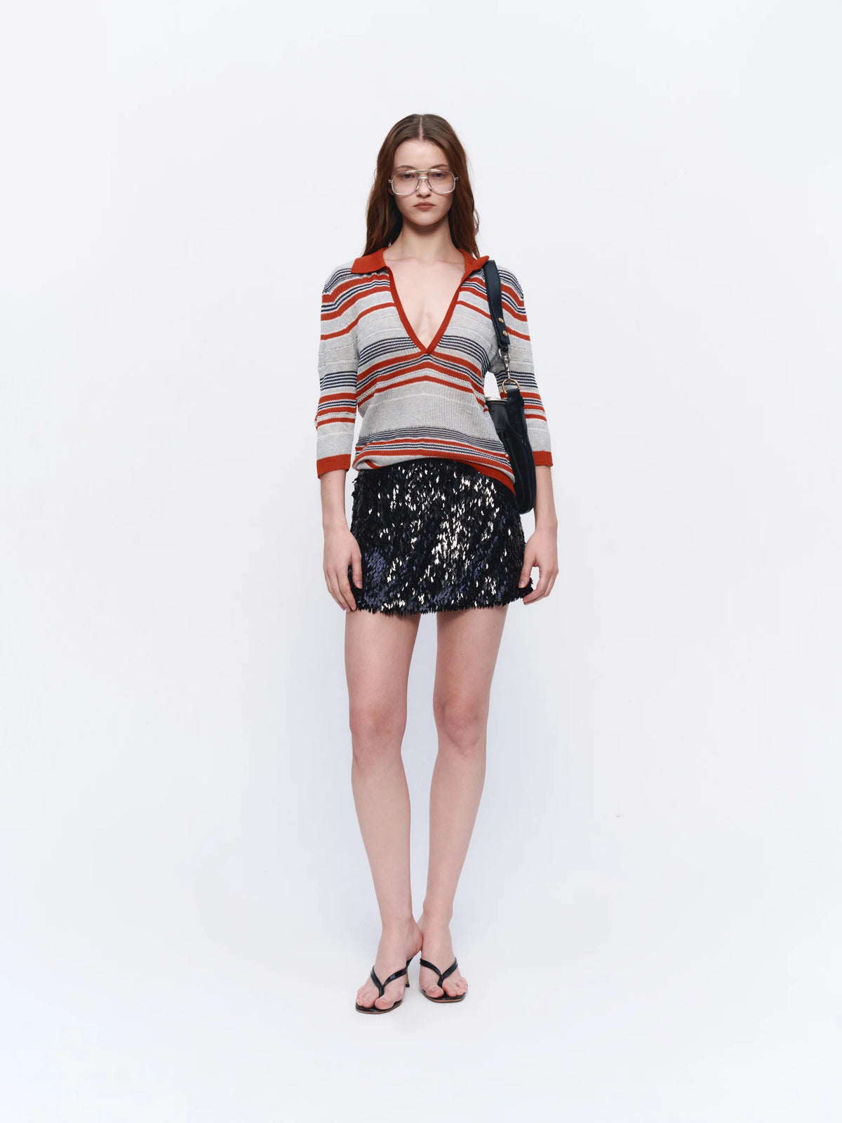 Sequinned Mini Skirt - styling look