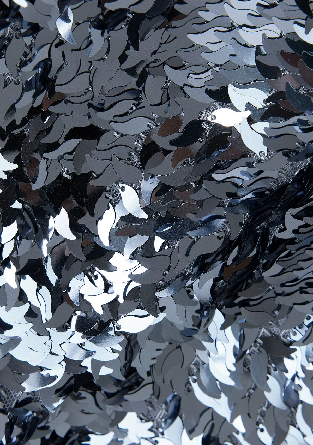 Sequinned Mini Skirt - sequinned fabric texture