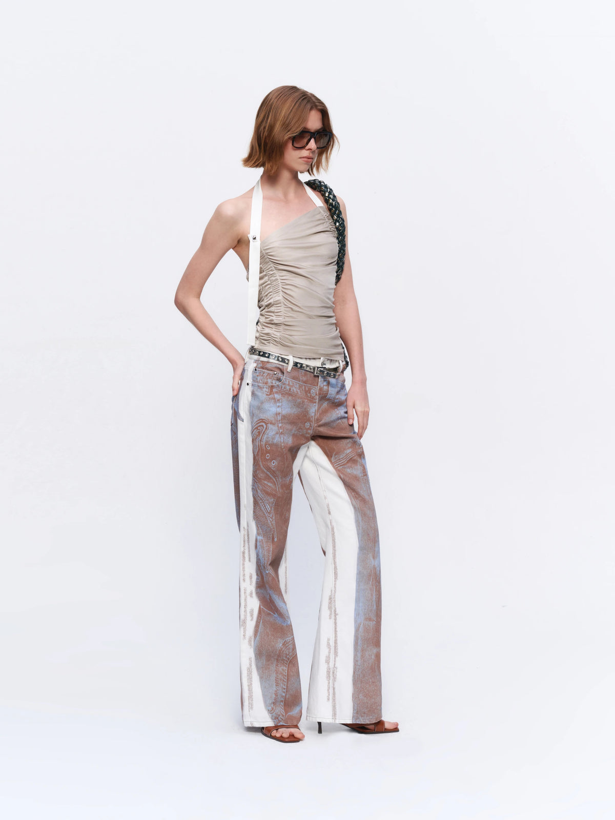 Ruched Halterneck Top — side