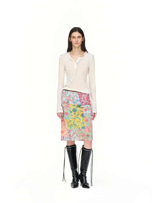Asymmetric V-Neck Long-Sleeve Top - styling look