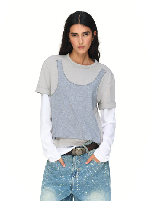 Layered Long-Sleeve T-Shirt - model photograph 1